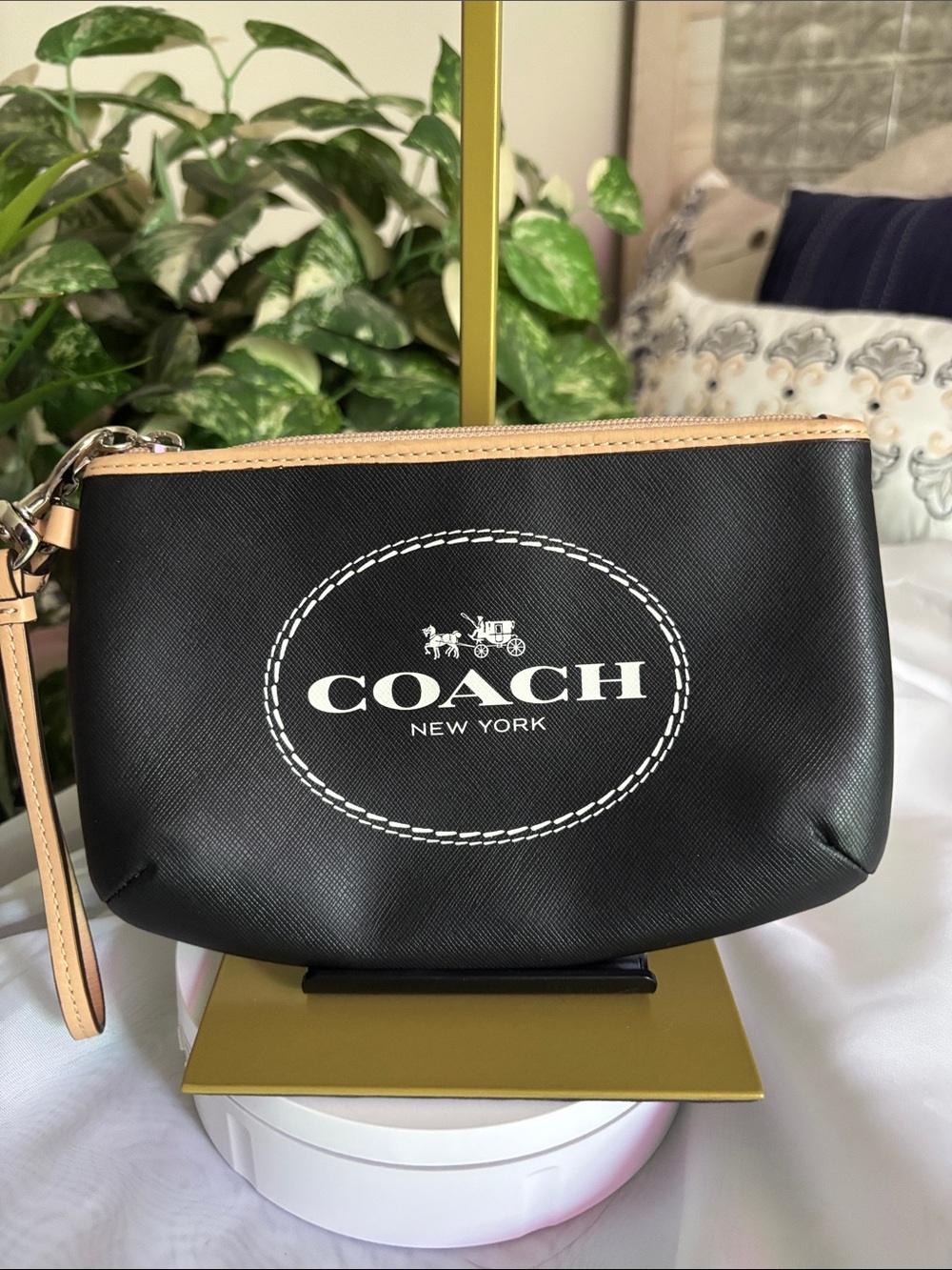 Coach Horse and Carriage Leather Wristlet